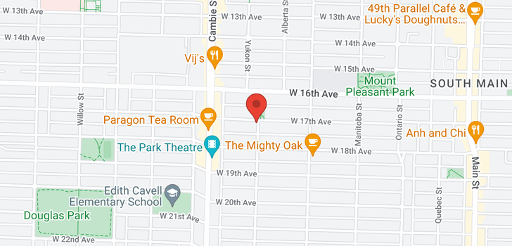 map of 408 W 17TH AVENUE